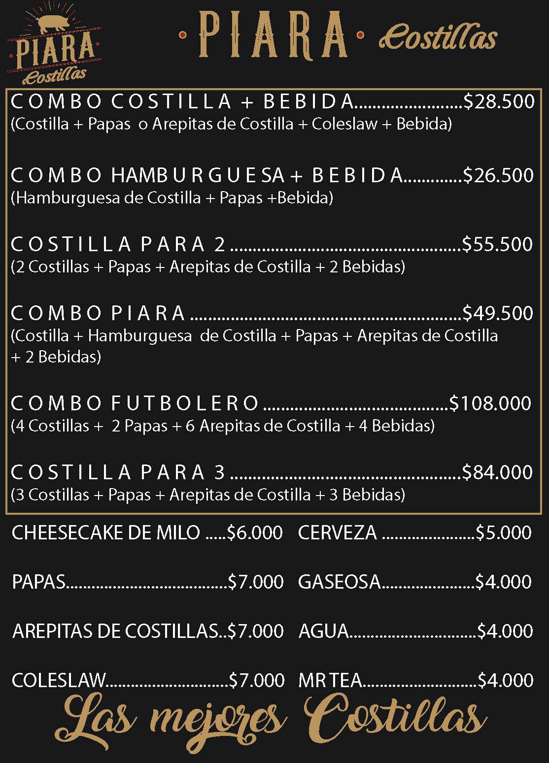 Carta de PIARA COSTILLAS — página 1